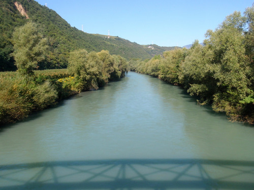 Paralleling the Adige River, South of Bozen/Bolzano.